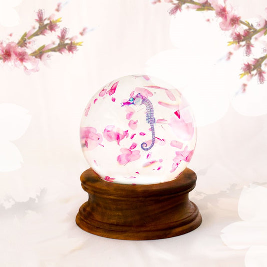 Transparent specimen fish scales and snowflake crystal ball, a total of 2 types of fish specimens Christmas gifts